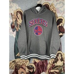 Ultra Game Philadelphia 76ers NBA Hoodie Sweater Mens Gray Sweatshirt Sz Medium